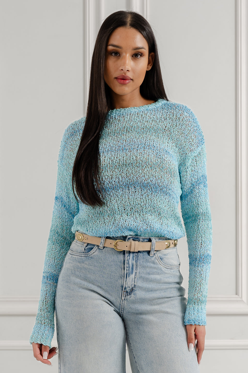 Jeansy wide leg- Jasnoniebieski / S