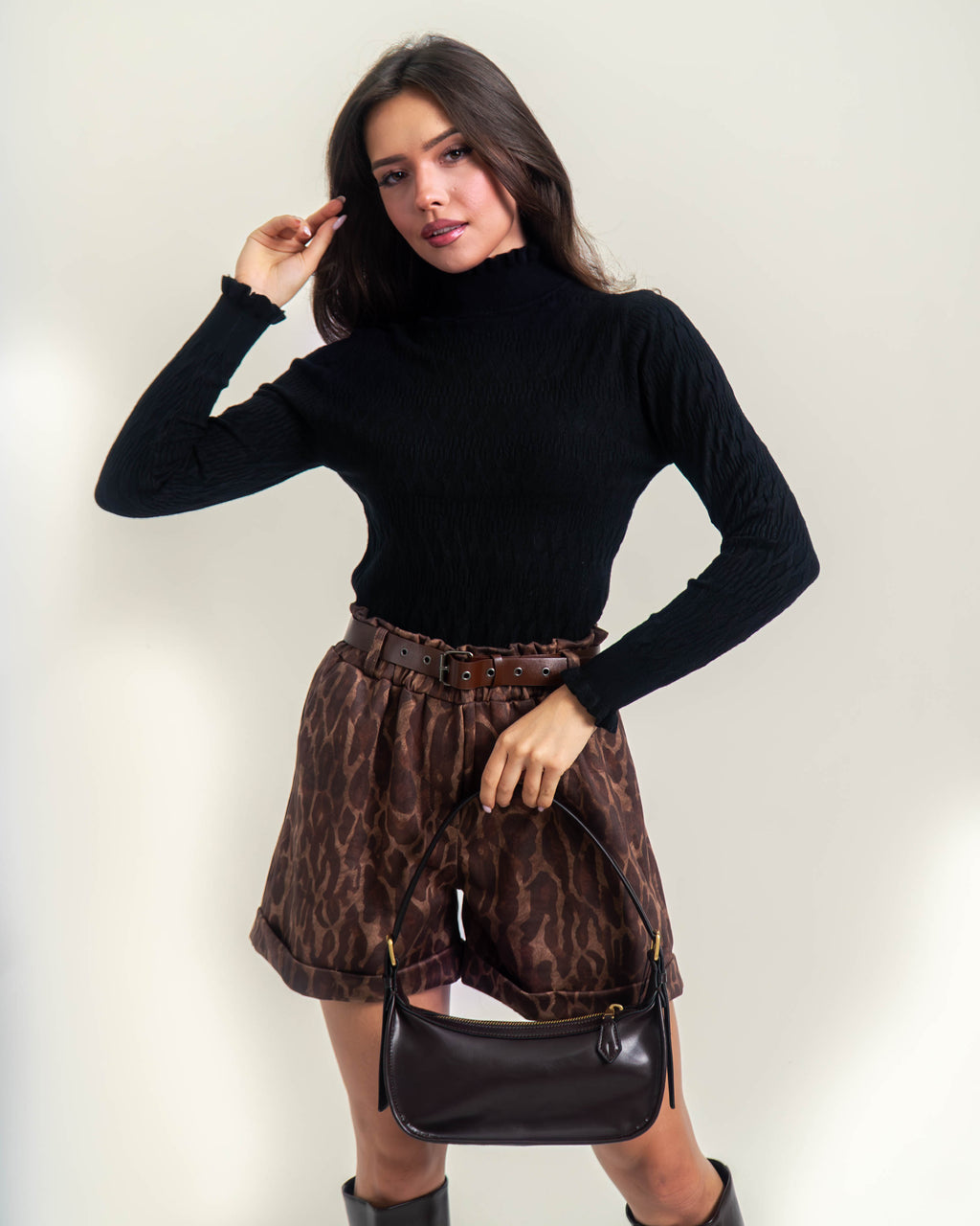 DOPASOWANY SWETER Z PÓŁGOLFEM