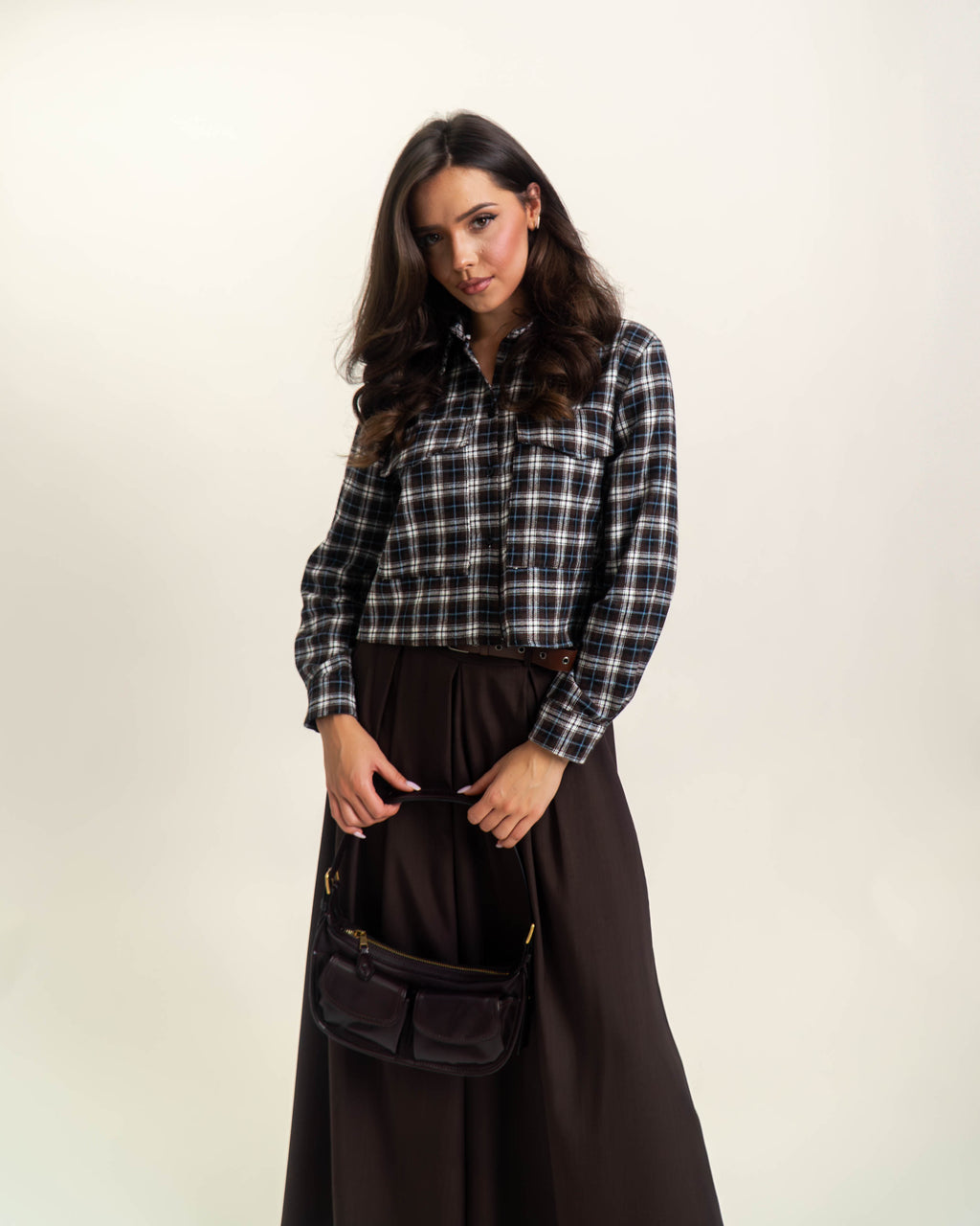 SPODNIE Z SZEROKĄ NOGAWKĄ