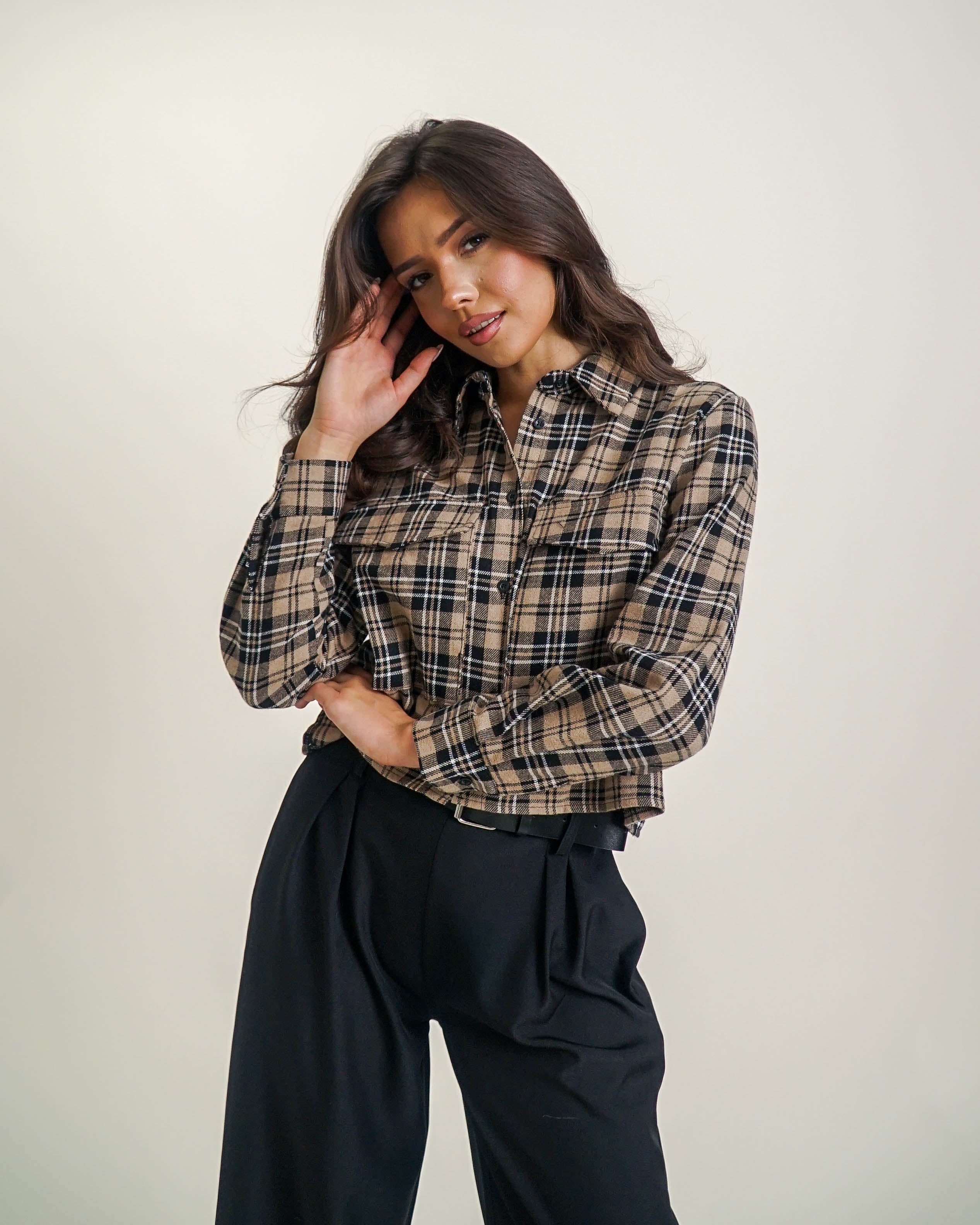 SPODNIE Z SZEROKĄ NOGAWKĄ