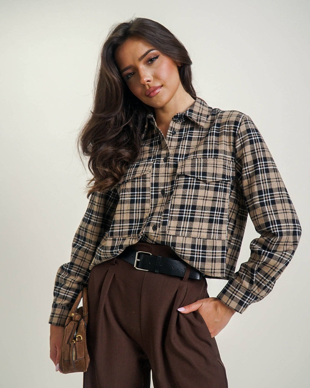 SPODNIE Z SZEROKĄ NOGAWKĄ