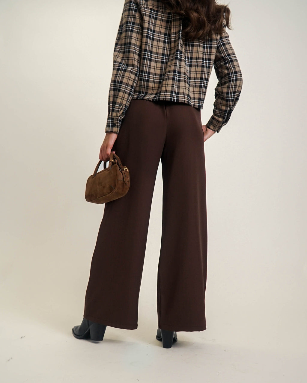 SPODNIE Z SZEROKĄ NOGAWKĄ