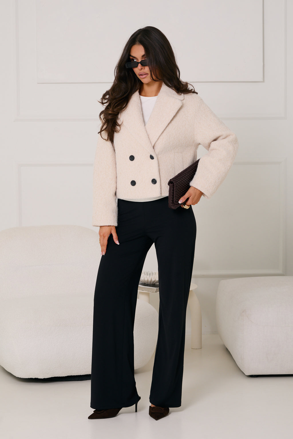 KURTKA Z BUKLI Z DWURZĘDOWYM ZAPIĘCIEM