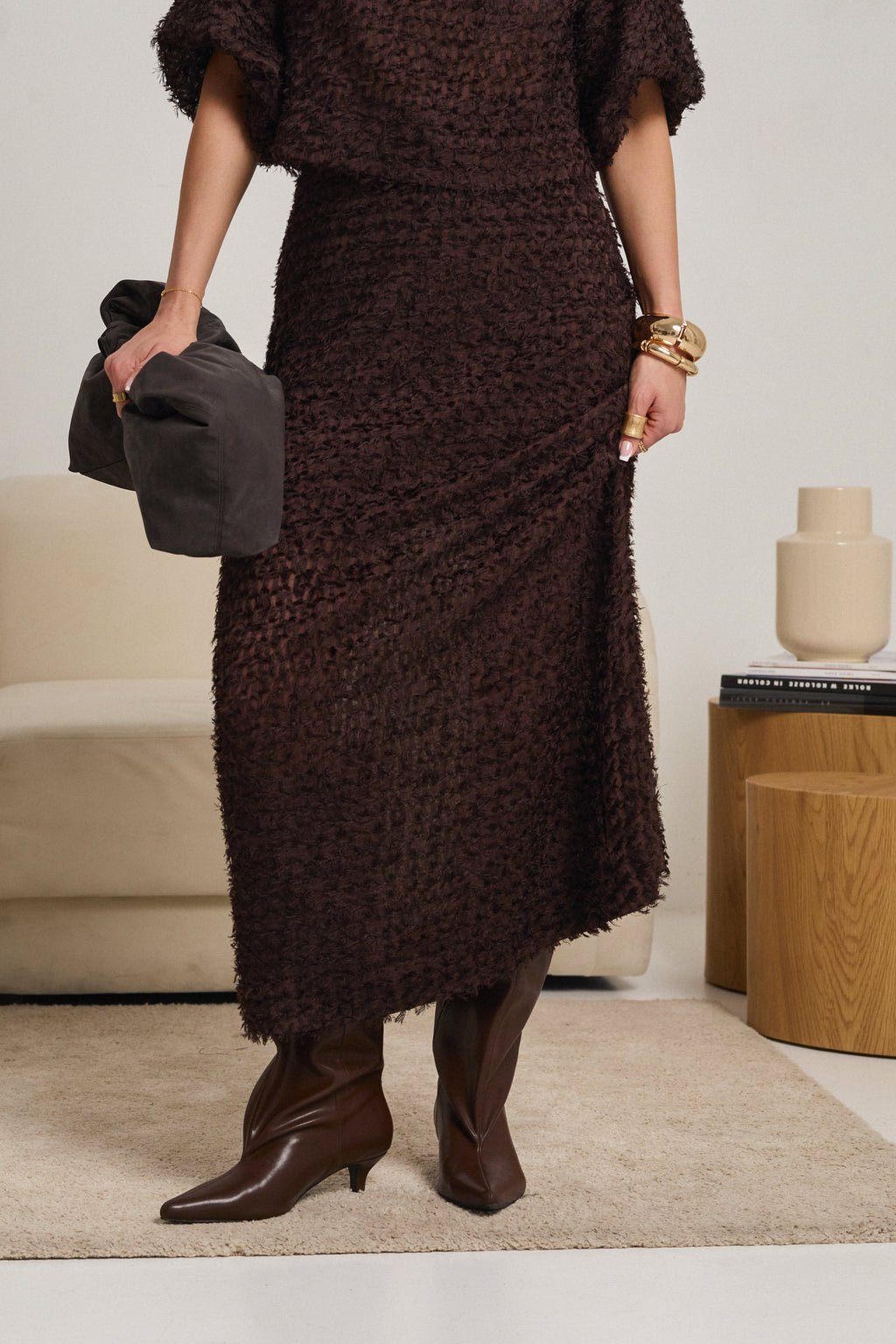 SWETERKOWA SPÓDNICA MAXI