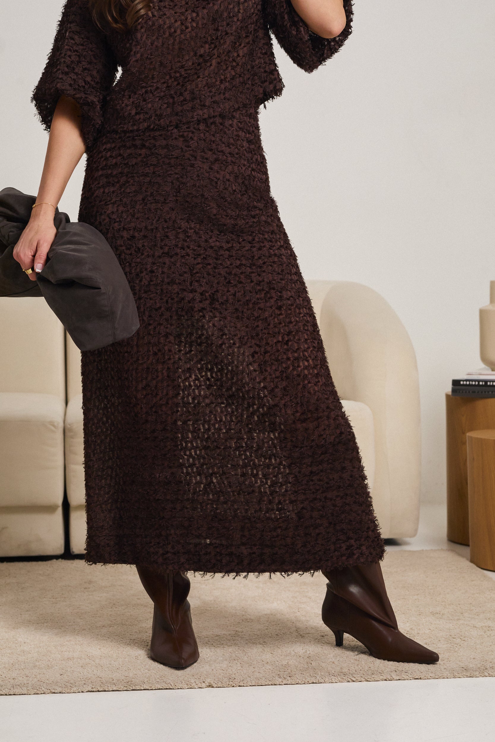 SWETERKOWA SPÓDNICA MAXI