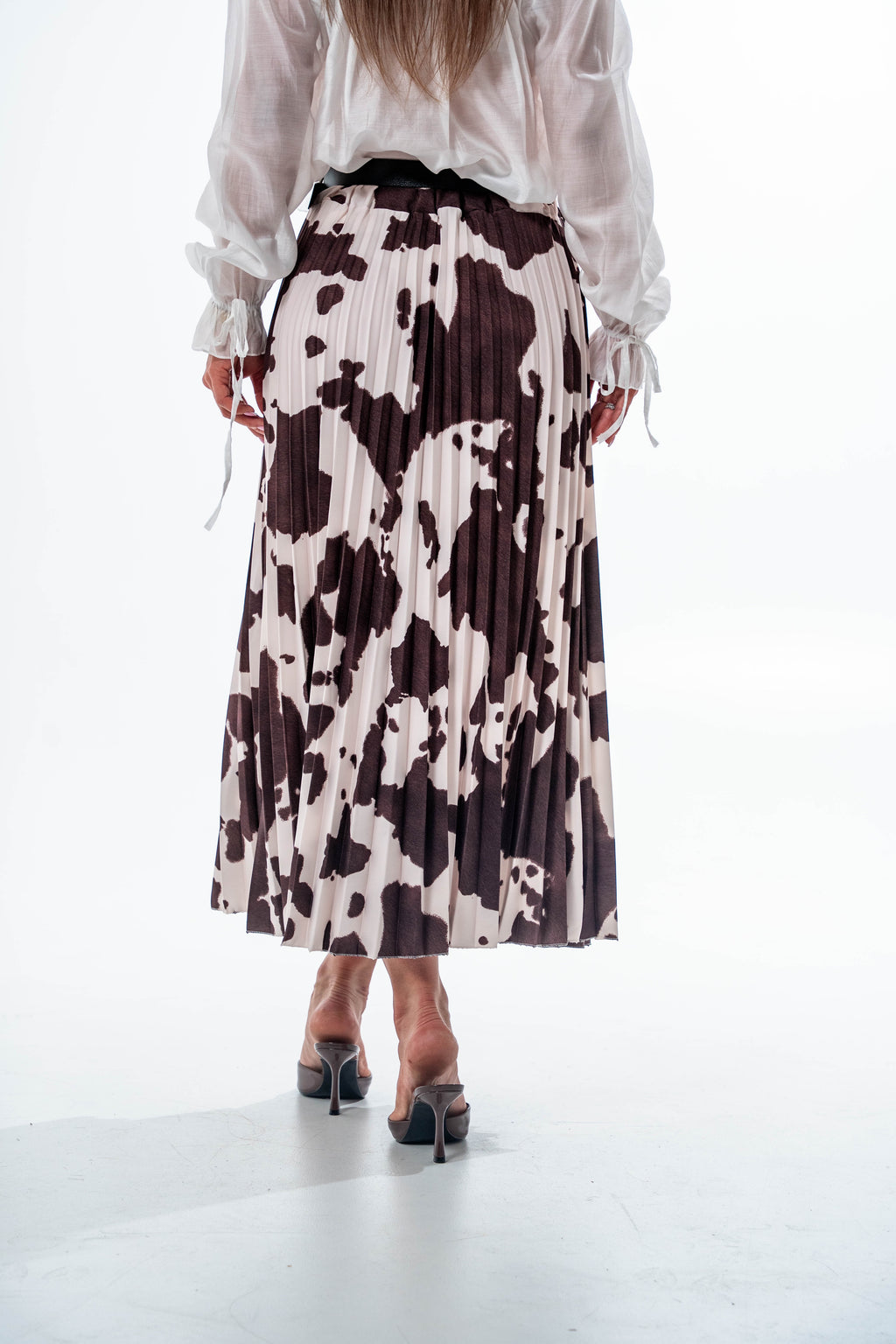 PLISOWANA SPÓDNICA COW PRINT- Zwierzęcy print / Uniwersalny