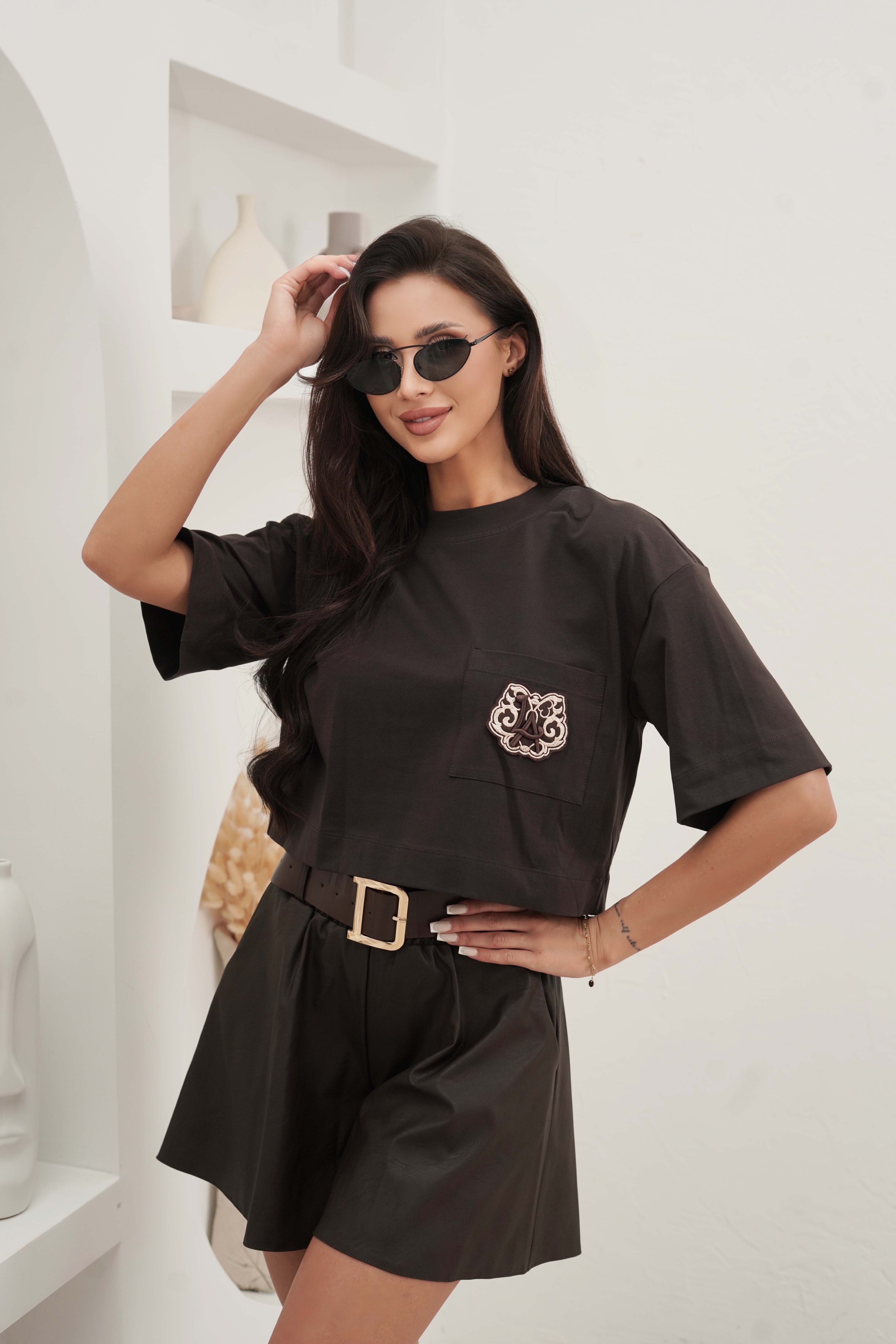 T-shirt z kieszenią