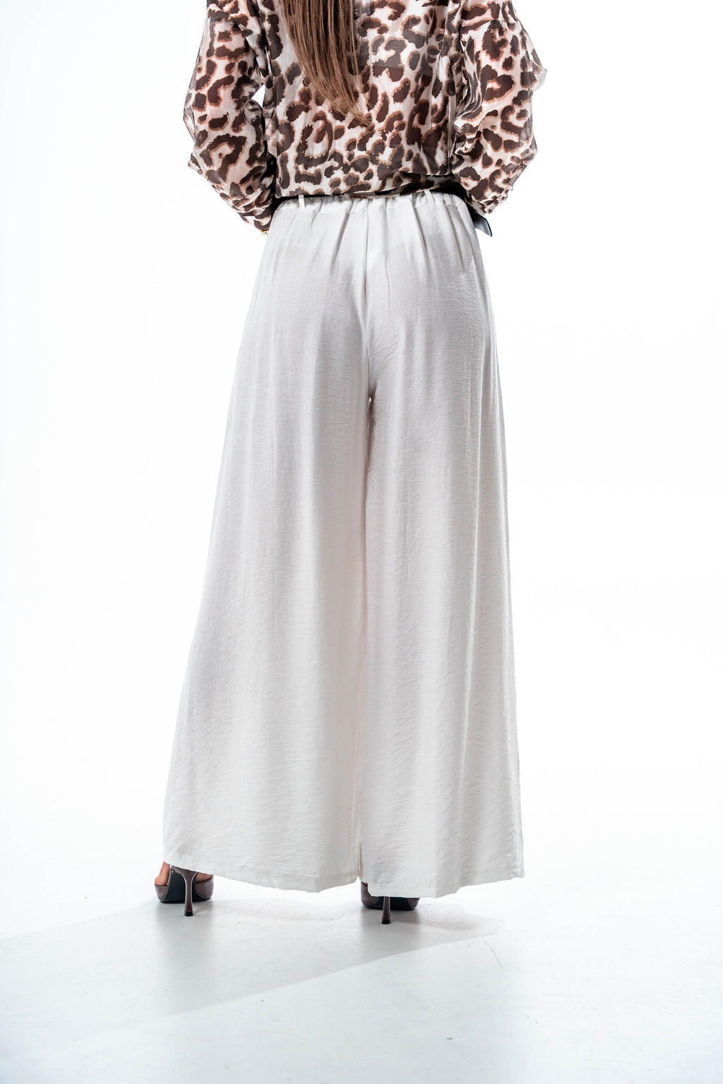 SPODNIE PALAZZO LUNA- Brązowy / Uniwersalny