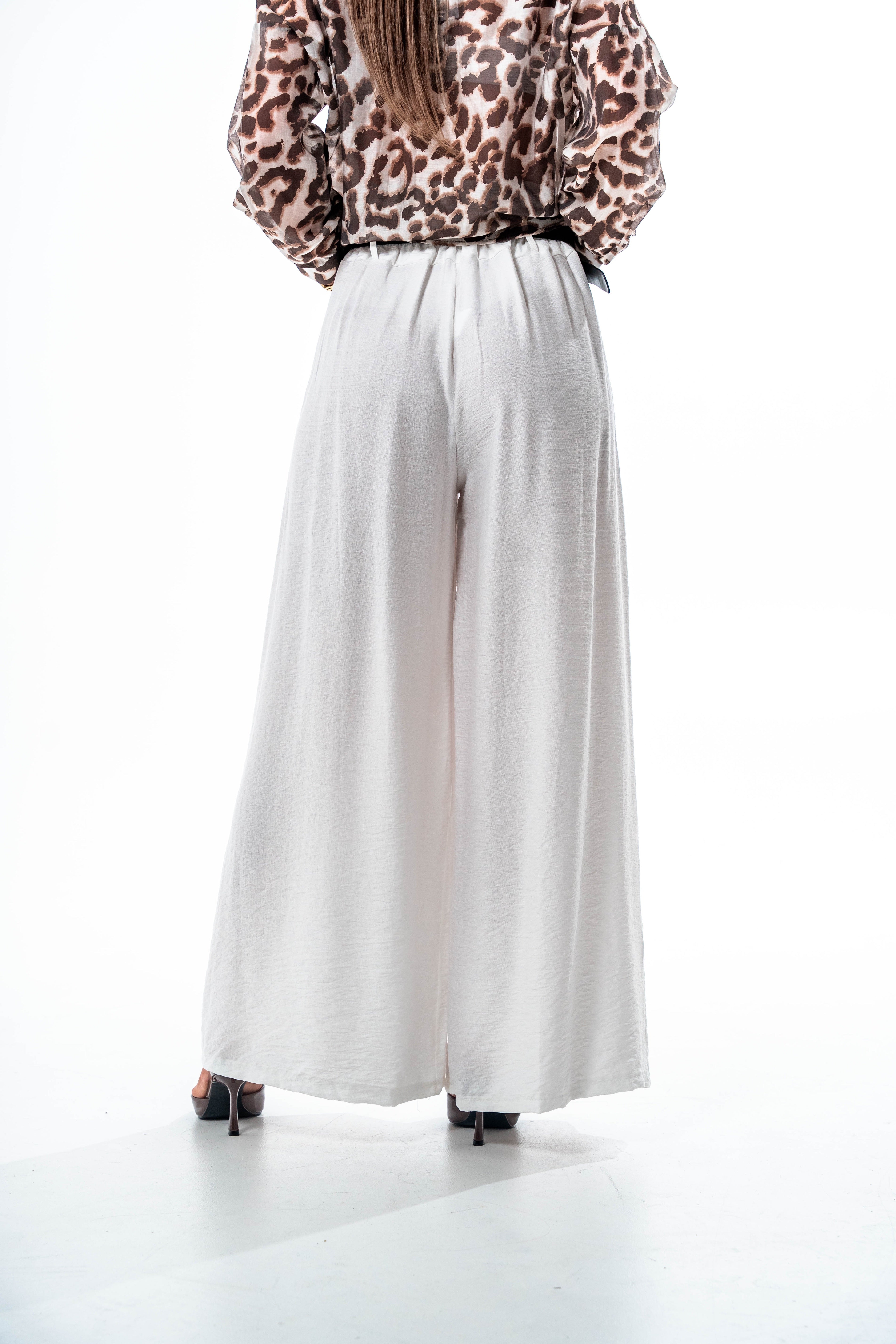 SPODNIE PALAZZO LUNA- Brązowy / Uniwersalny