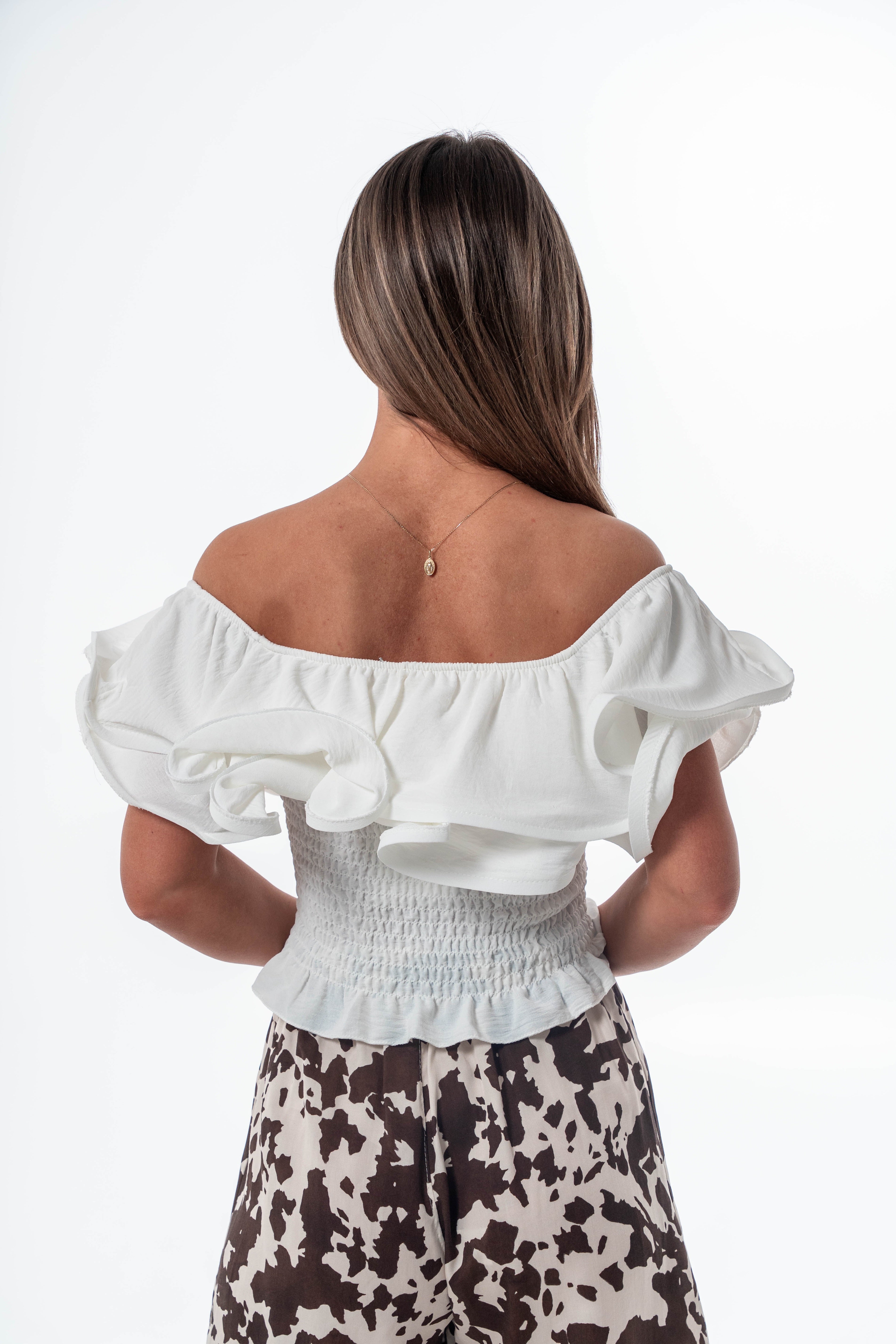 T-SHIRT WAVE Z APLIKACJĄ 3D- Brązowy / Uniwersalny