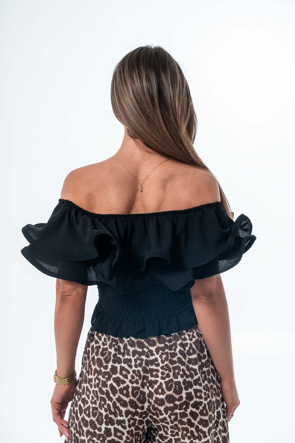 T-SHIRT WAVE Z APLIKACJĄ 3D- Brązowy / Uniwersalny