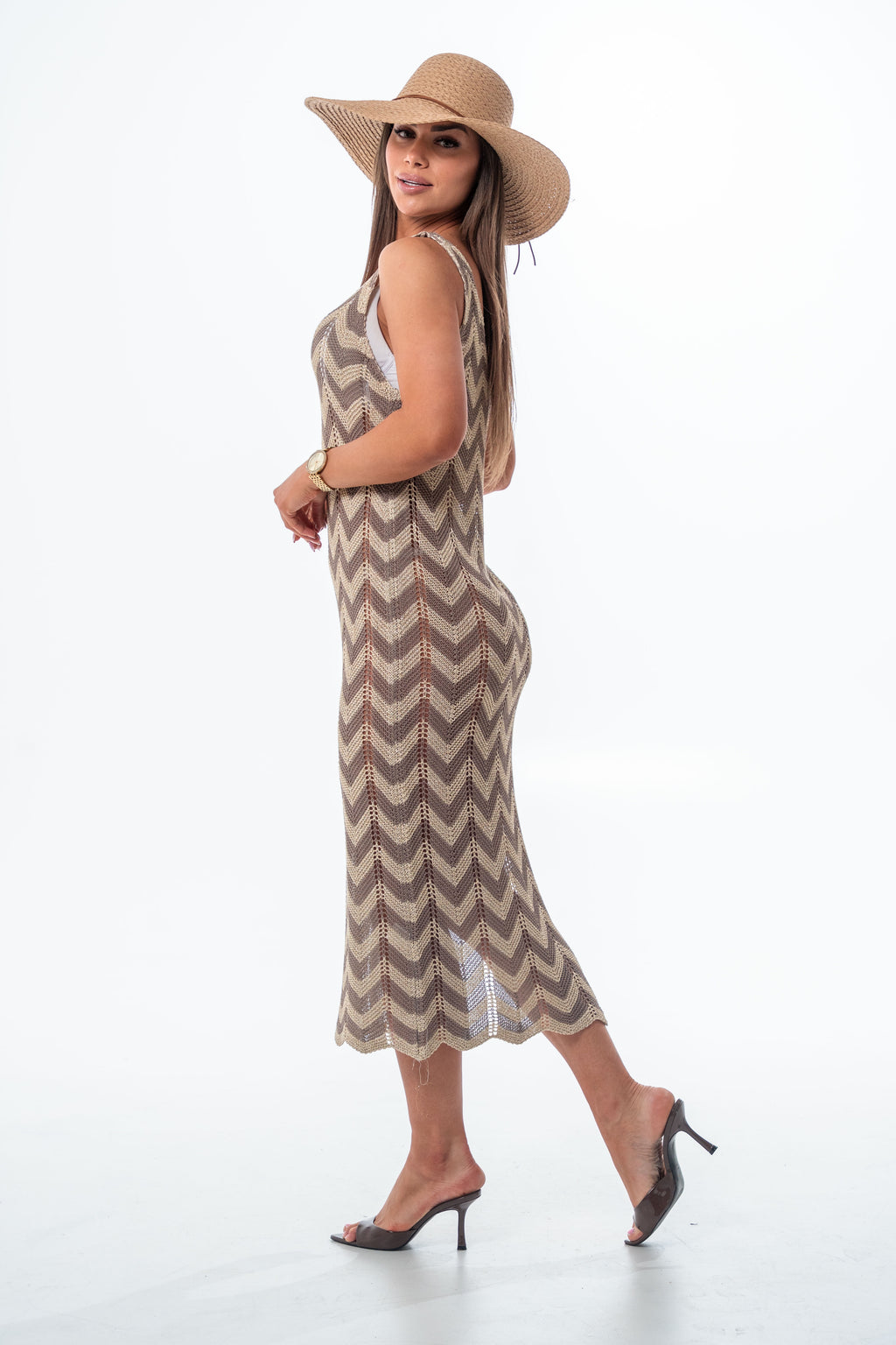 AŻUROWA SUKIENKA MIDI