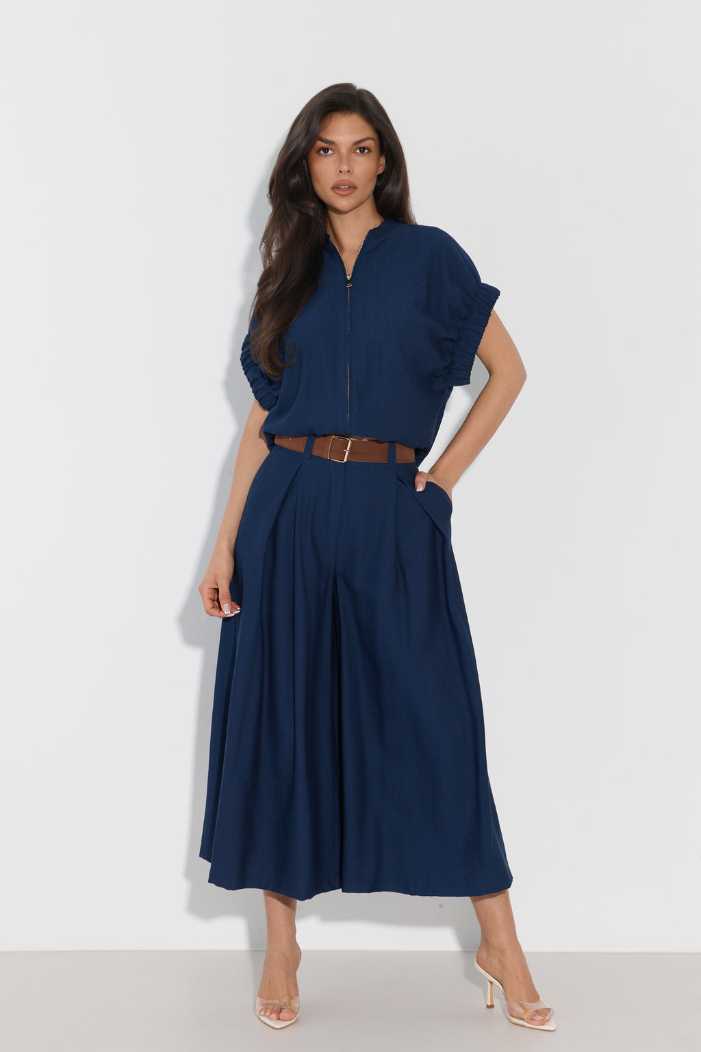 SPODNIE CULOTTE Z PASKIEM LALOUS