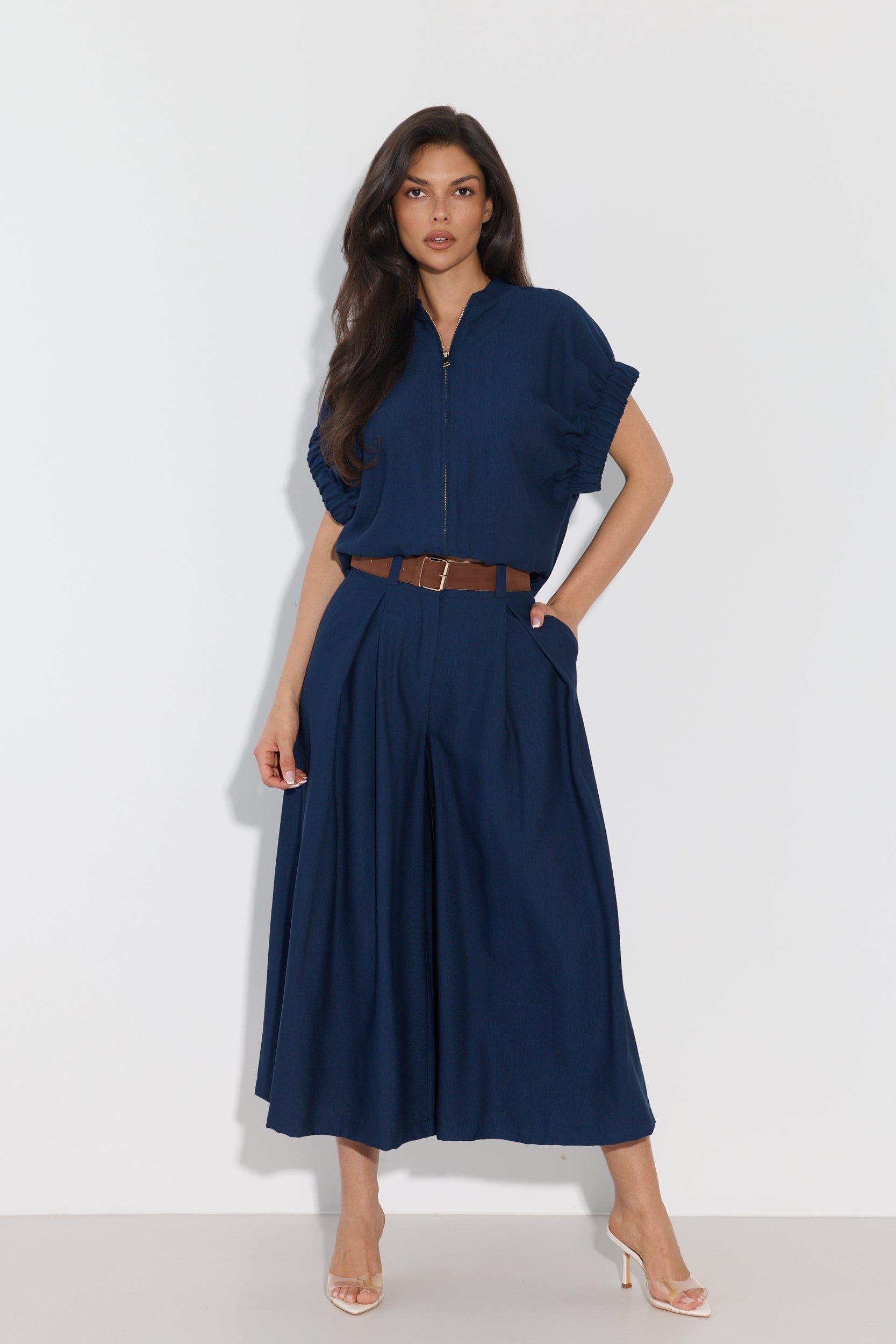 SPODNIE CULOTTE Z PASKIEM LALOUS