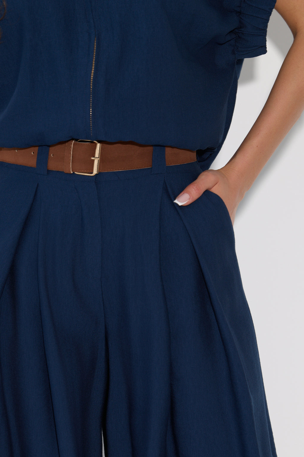 SPODNIE CULOTTE Z PASKIEM LALOUS