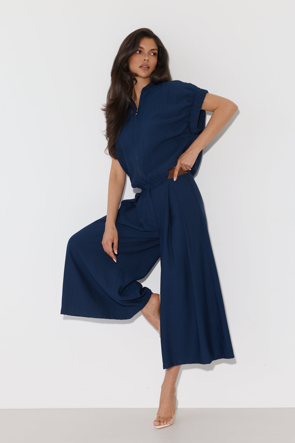 SPODNIE CULOTTE Z PASKIEM LALOUS