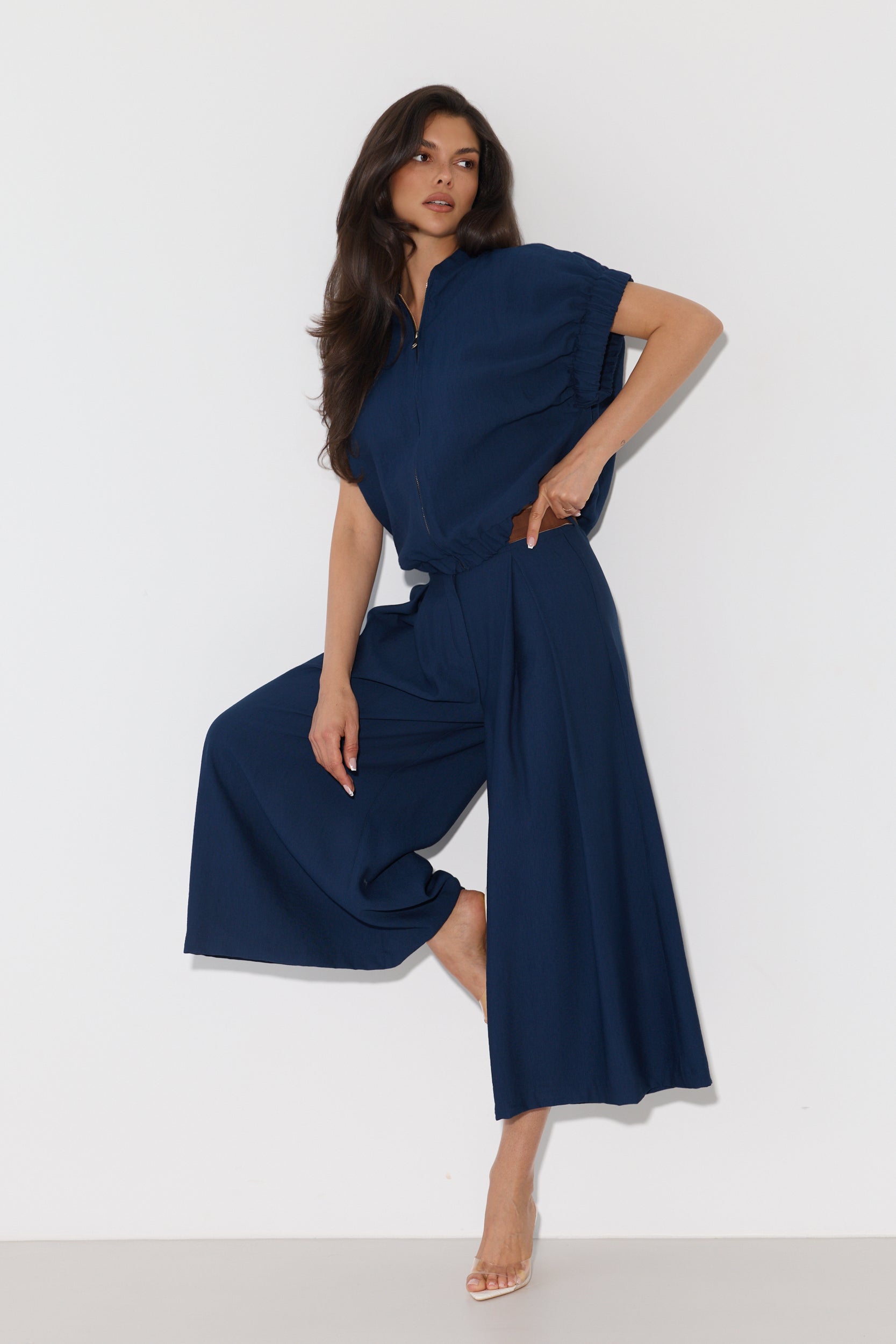 SPODNIE CULOTTE Z PASKIEM LALOUS