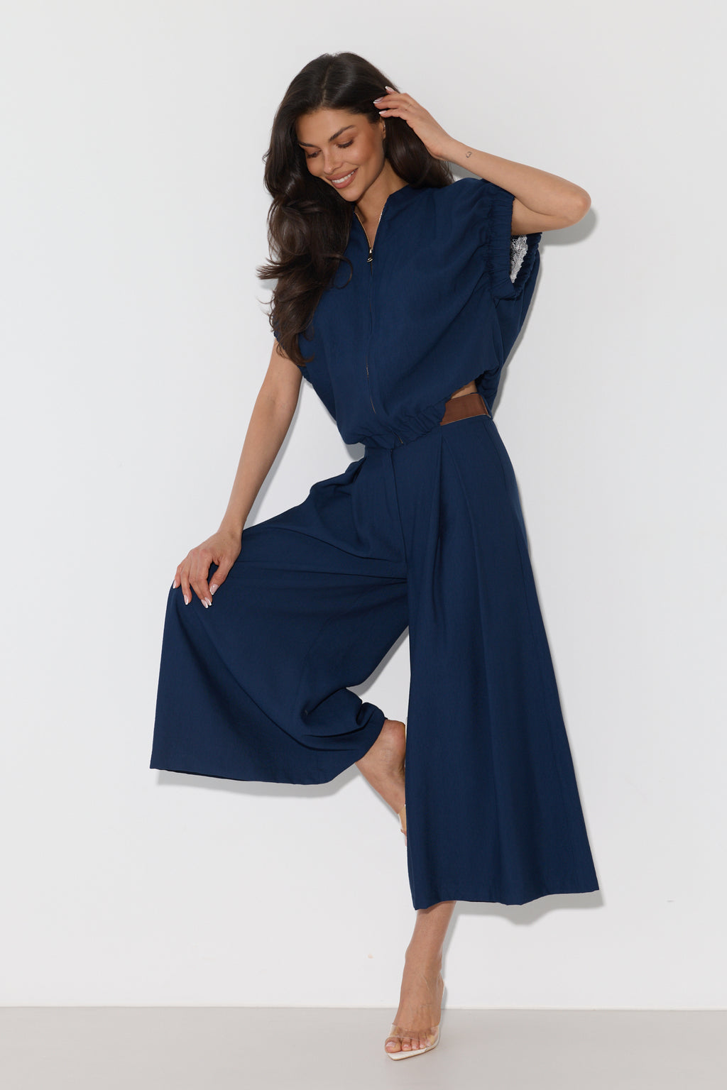 SPODNIE CULOTTE Z PASKIEM LALOUS