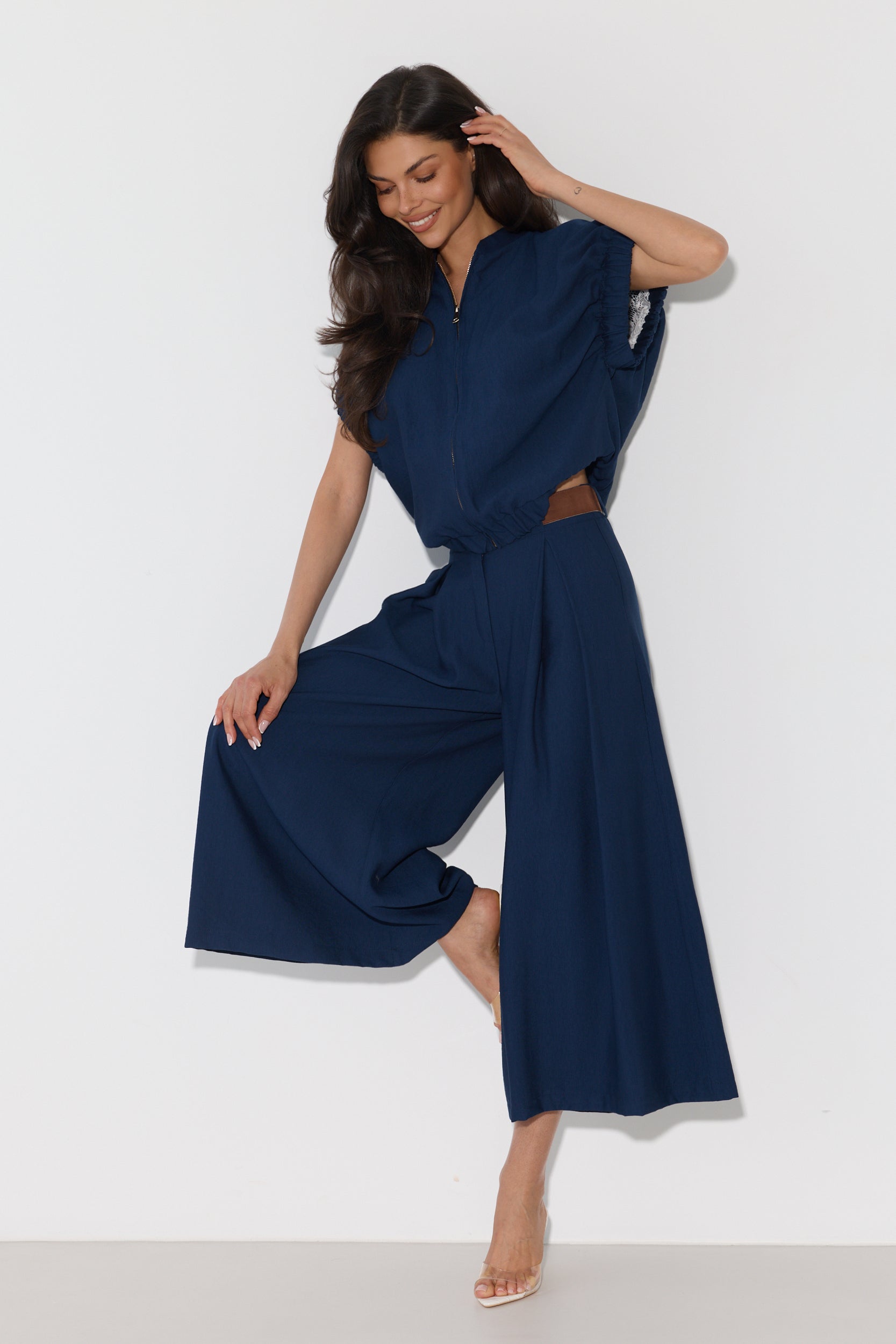 SPODNIE CULOTTE Z PASKIEM LALOUS
