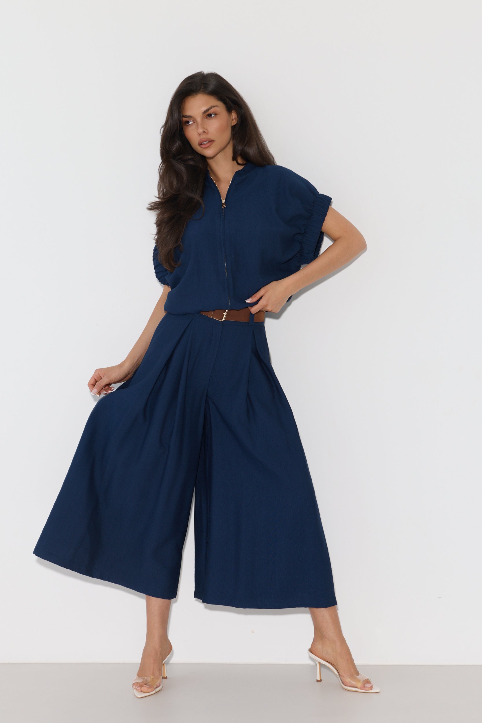 SPODNIE CULOTTE Z PASKIEM LALOUS