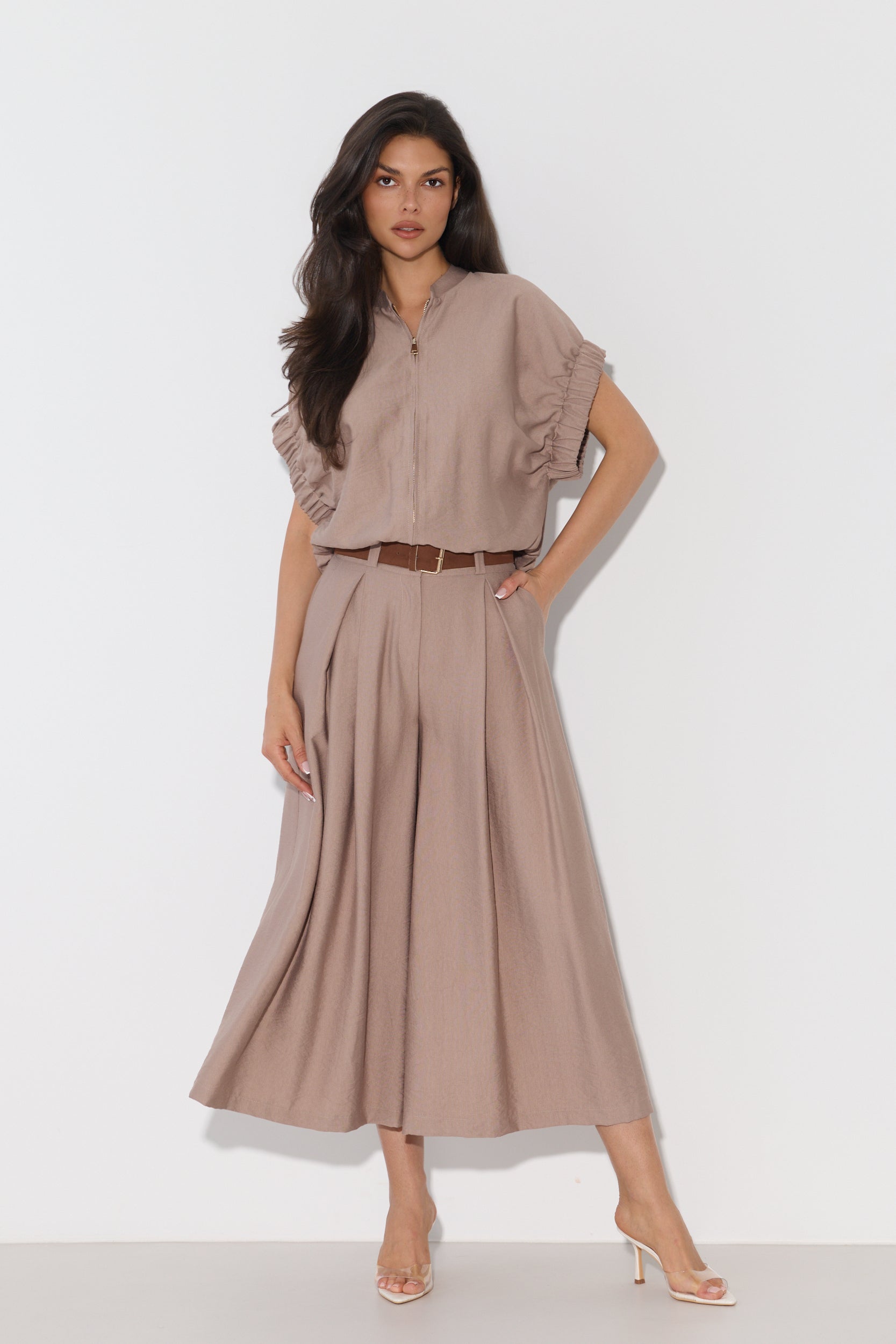 SPODNIE CULOTTE Z PASKIEM LALOUS