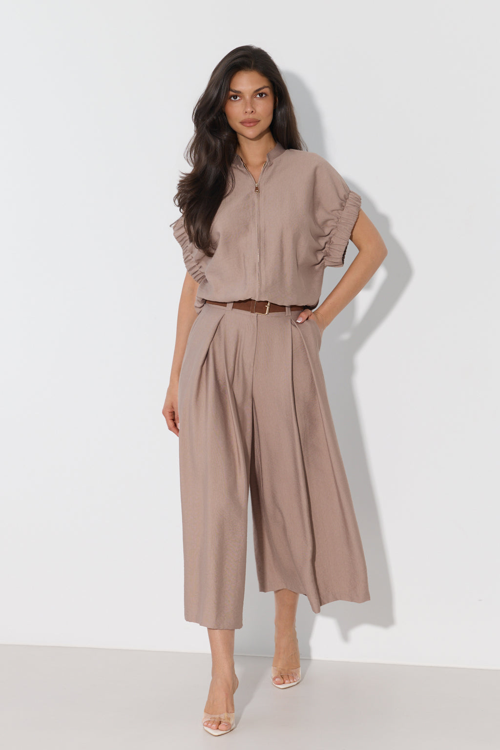 SPODNIE CULOTTE Z PASKIEM LALOUS