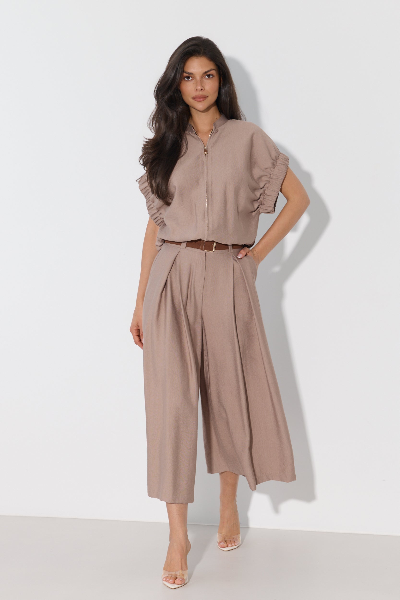SPODNIE CULOTTE Z PASKIEM LALOUS