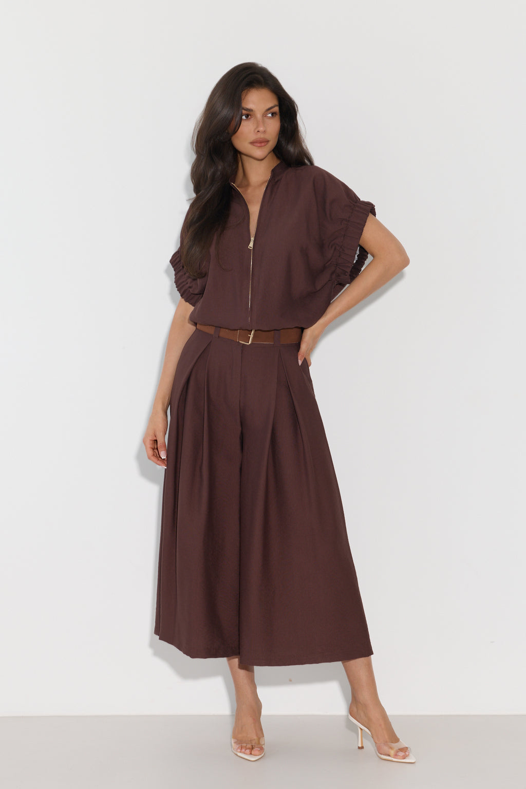 SPODNIE CULOTTE Z PASKIEM LALOUS
