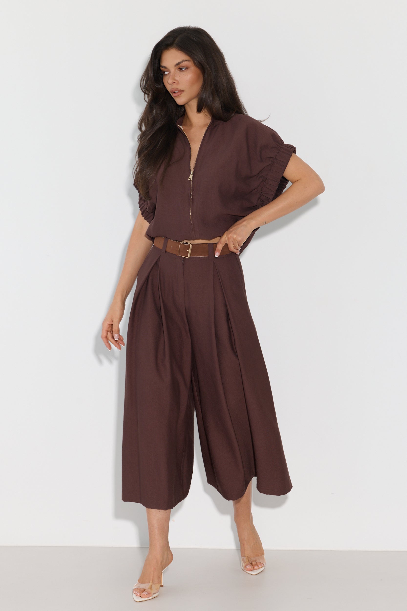 SPODNIE CULOTTE Z PASKIEM LALOUS