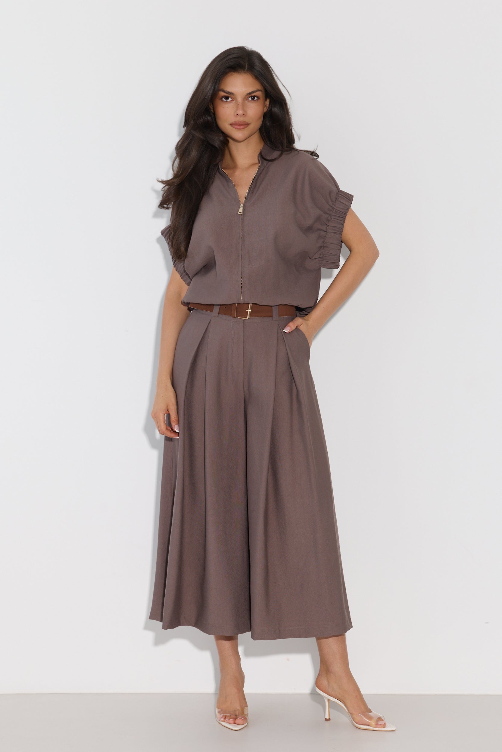 SPODNIE CULOTTE Z PASKIEM LALOUS