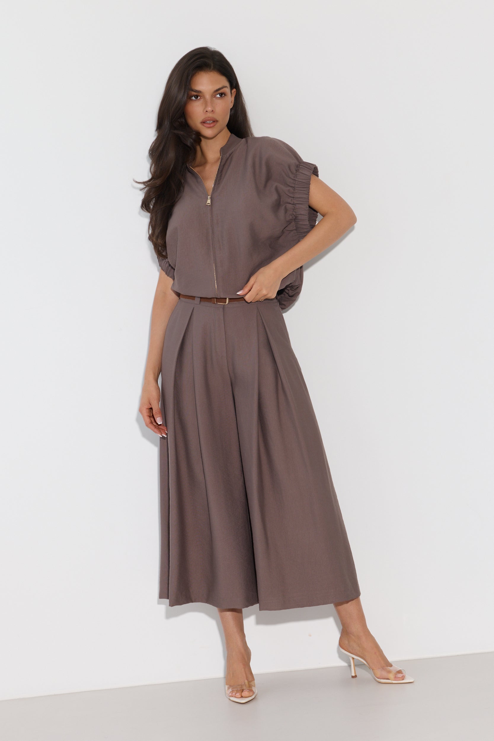 SPODNIE CULOTTE Z PASKIEM LALOUS