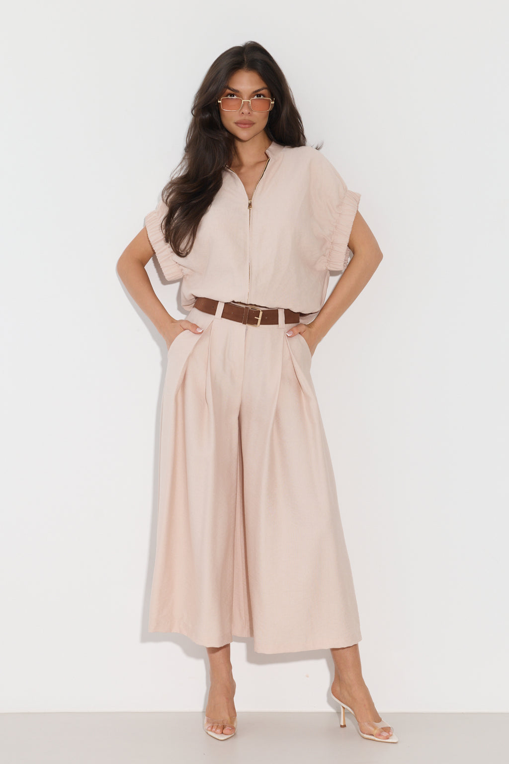 SPODNIE CULOTTE Z PASKIEM LALOUS
