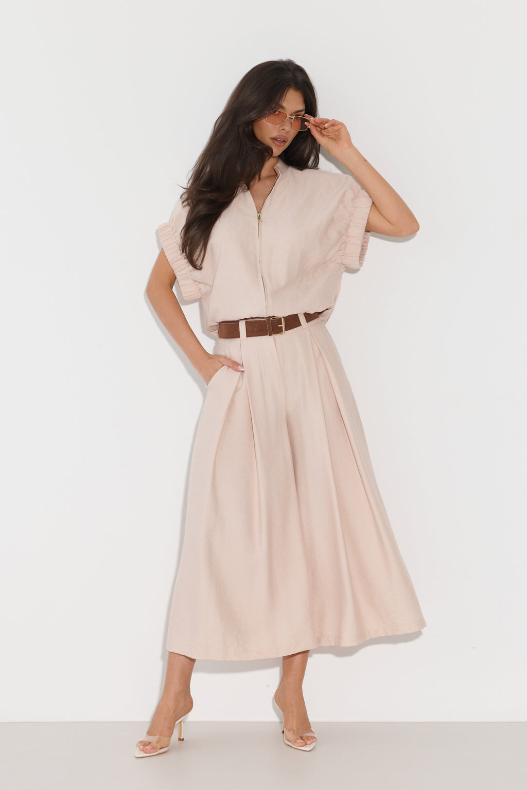 SPODNIE CULOTTE Z PASKIEM LALOUS