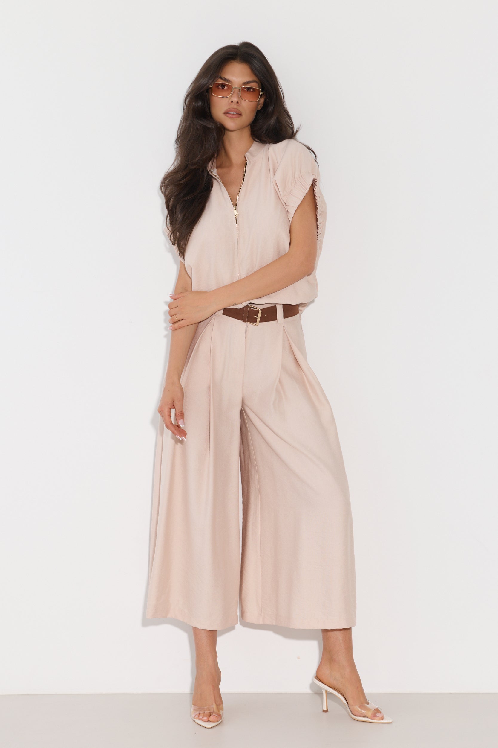 SPODNIE CULOTTE Z PASKIEM LALOUS