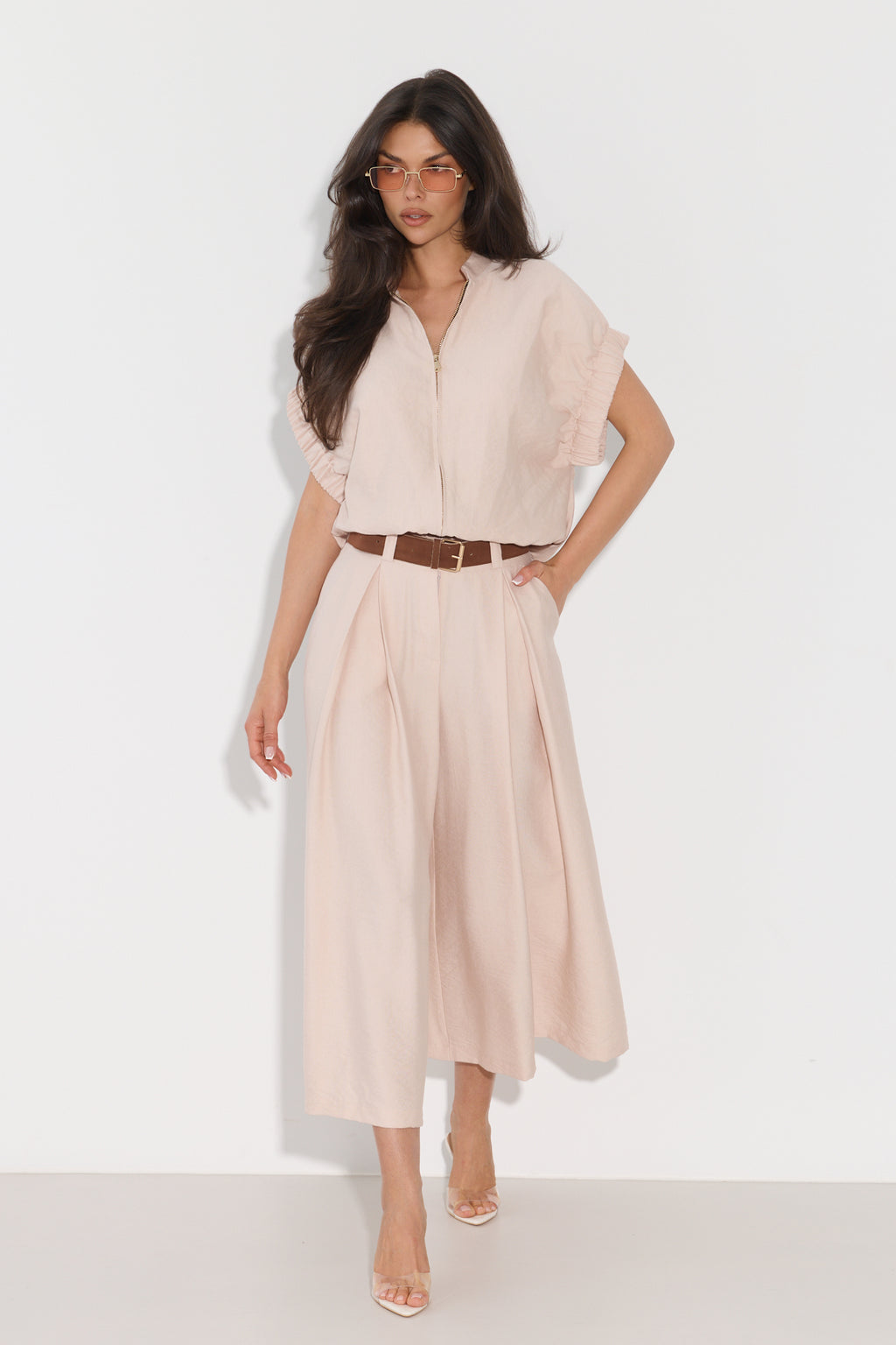 SPODNIE CULOTTE Z PASKIEM LALOUS