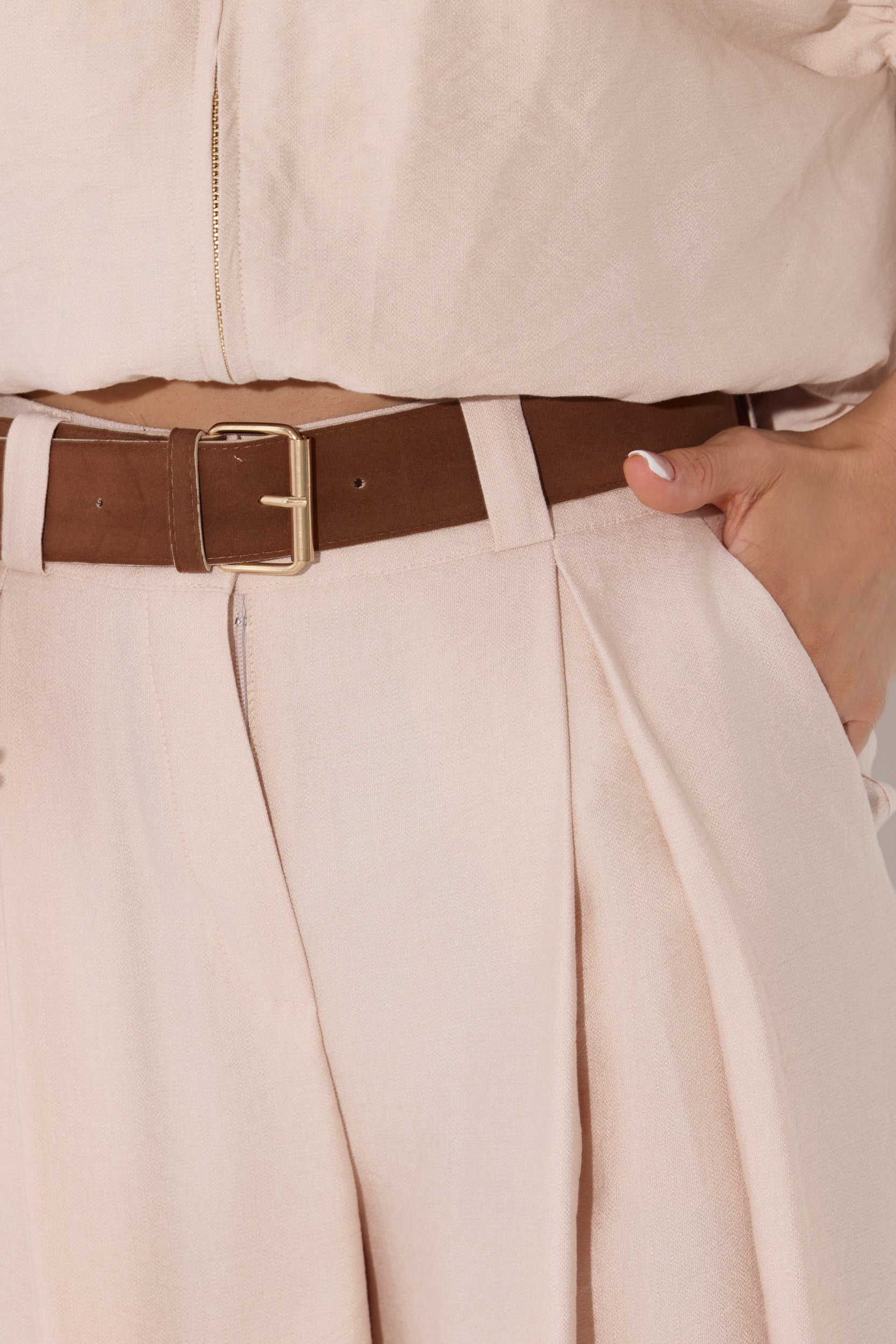 SPODNIE CULOTTE Z PASKIEM LALOUS