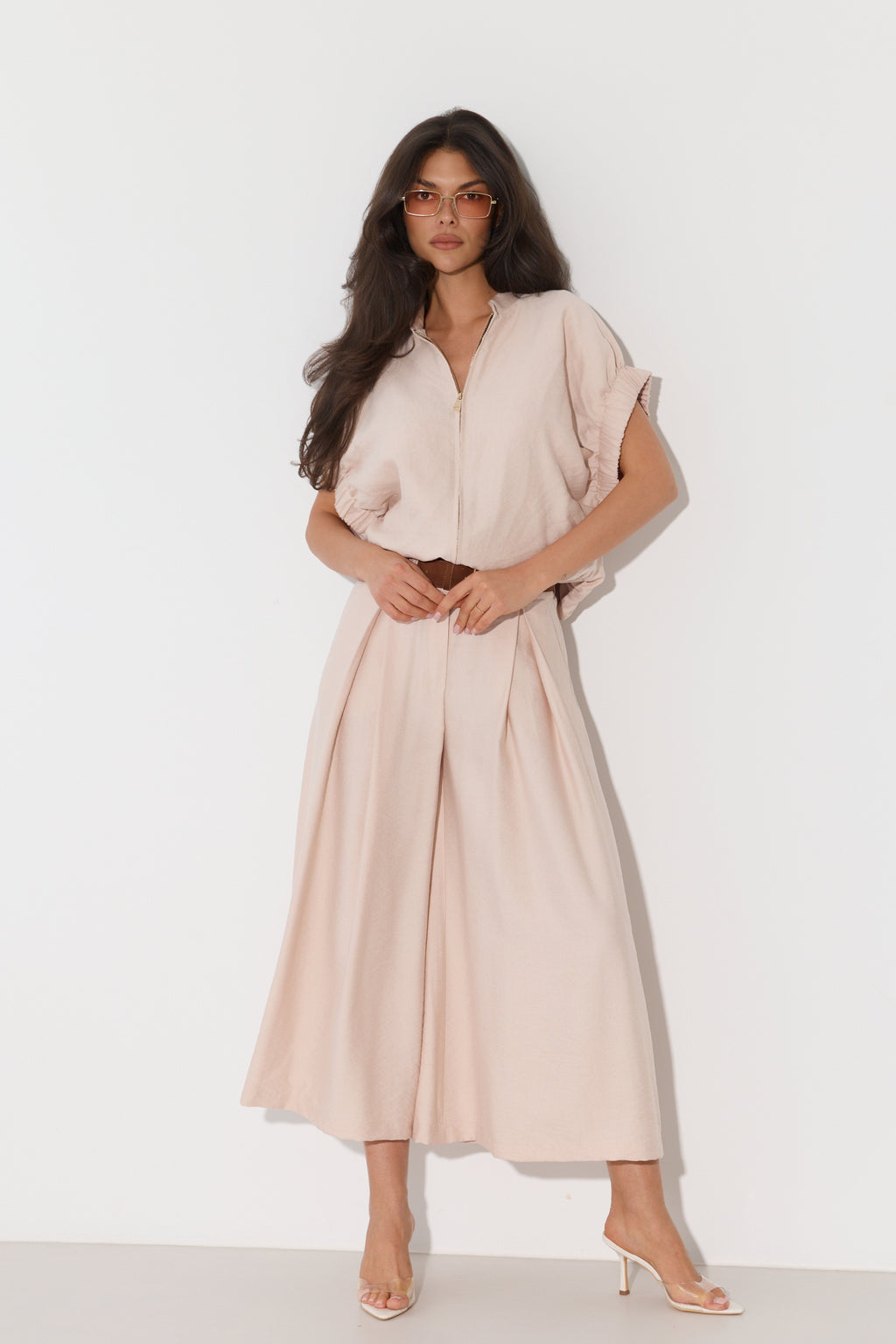 SPODNIE CULOTTE Z PASKIEM LALOUS