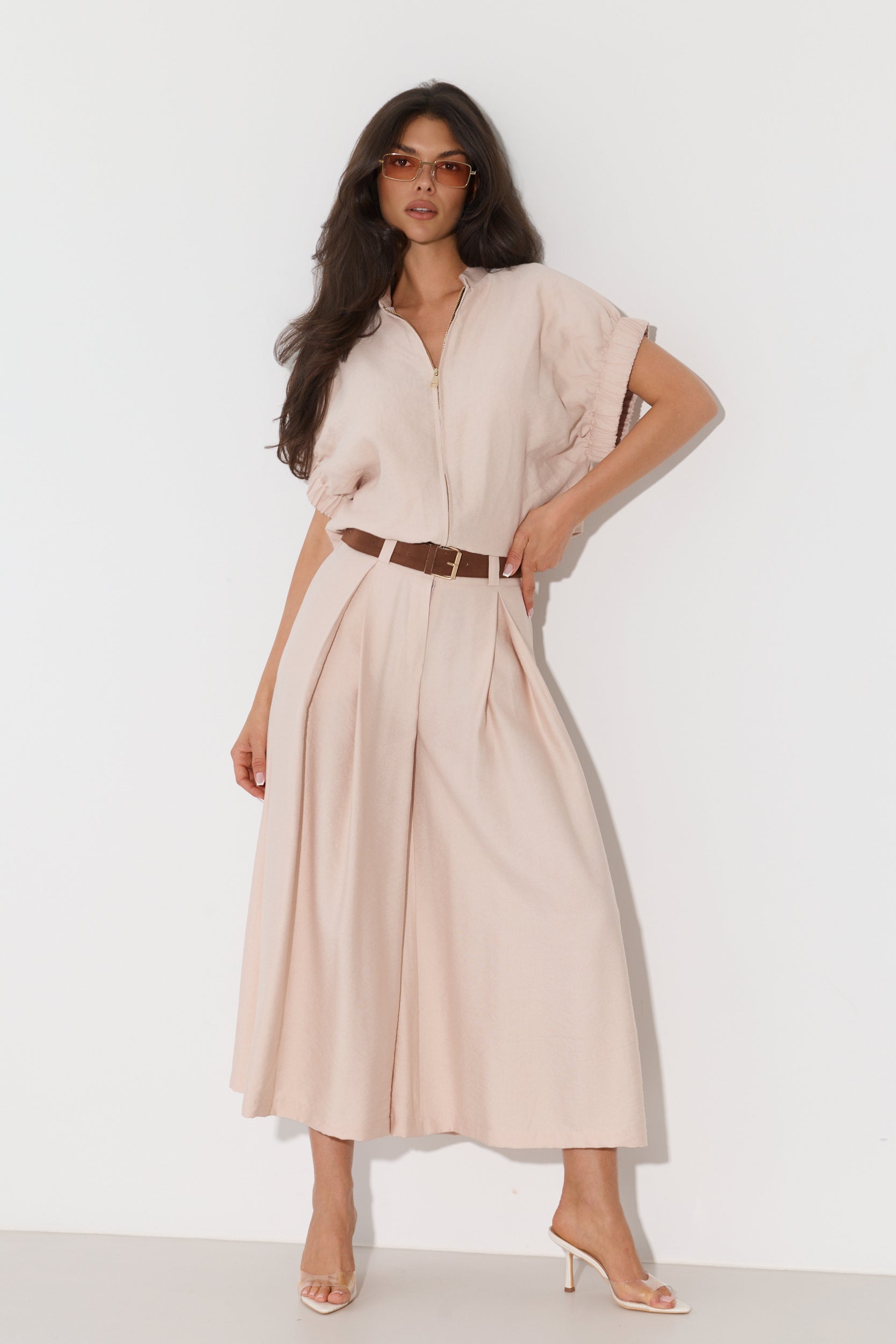SPODNIE CULOTTE Z PASKIEM LALOUS