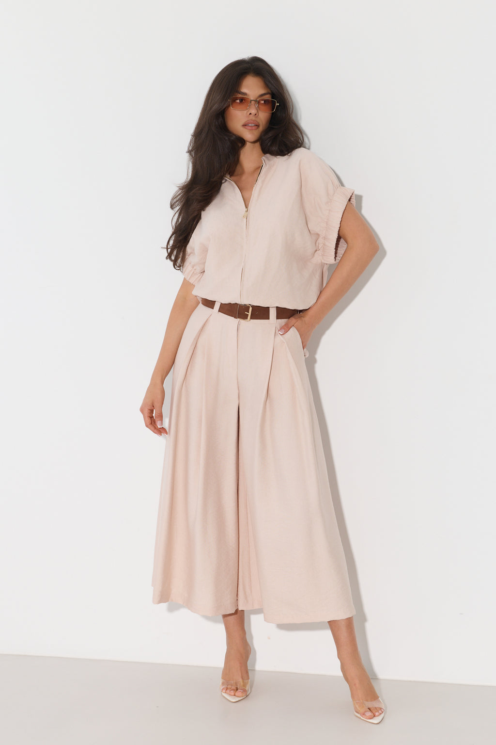 SPODNIE CULOTTE Z PASKIEM LALOUS
