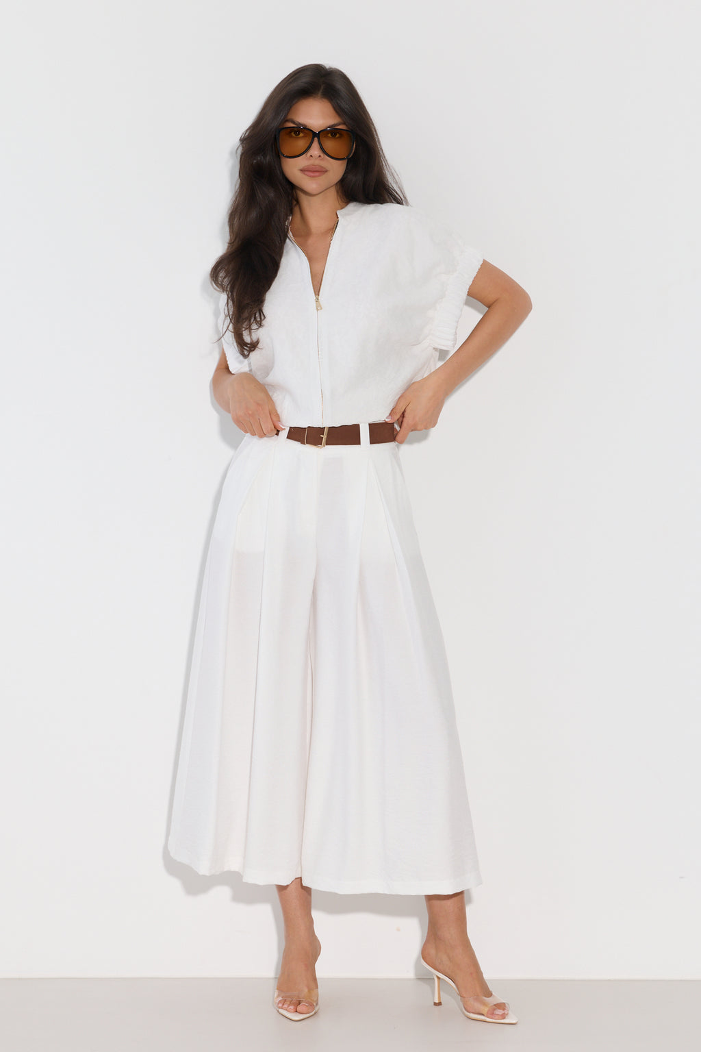 SPODNIE CULOTTE Z PASKIEM LALOUS