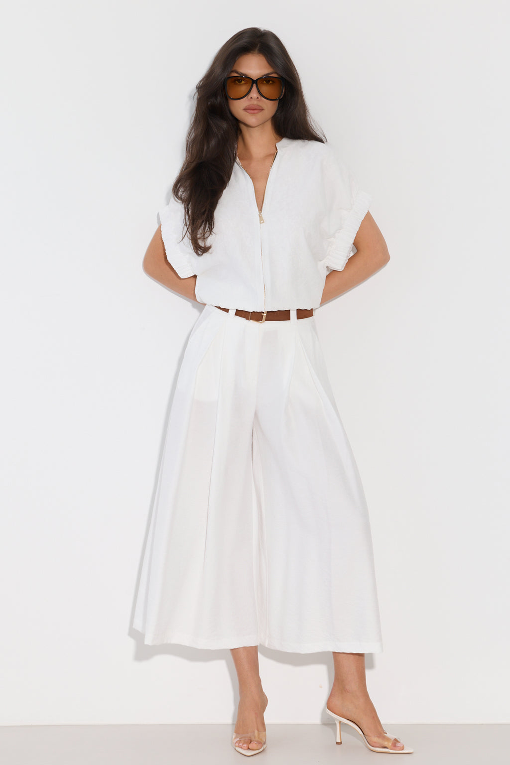 SPODNIE CULOTTE Z PASKIEM LALOUS