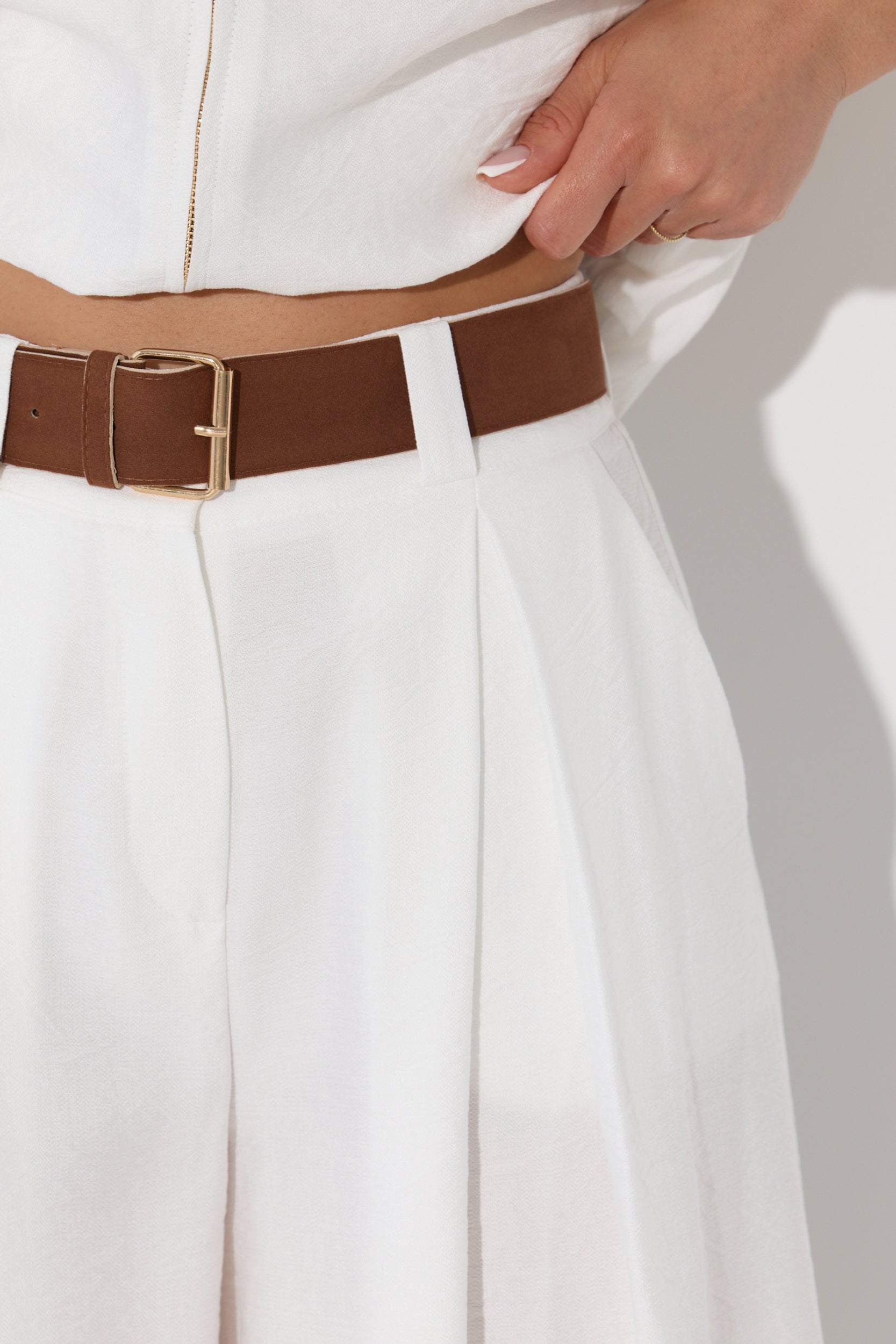 SPODNIE CULOTTE Z PASKIEM LALOUS