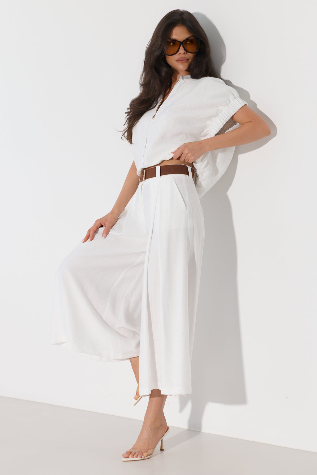 SPODNIE CULOTTE Z PASKIEM LALOUS
