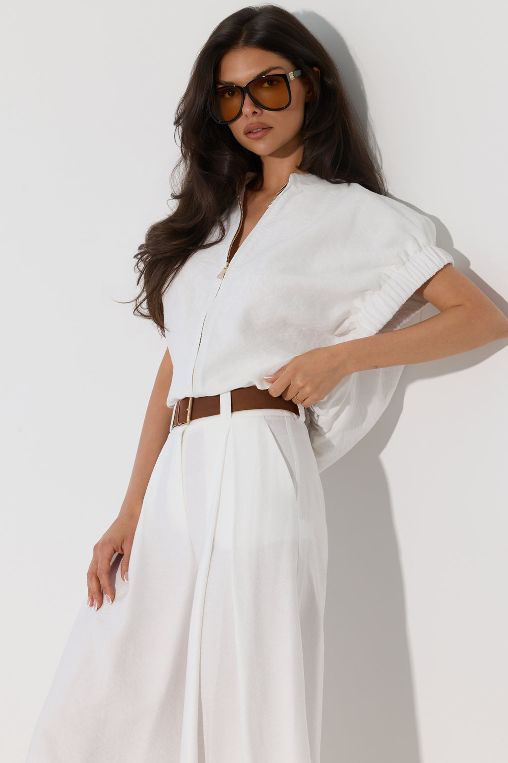 SPODNIE CULOTTE Z PASKIEM LALOUS