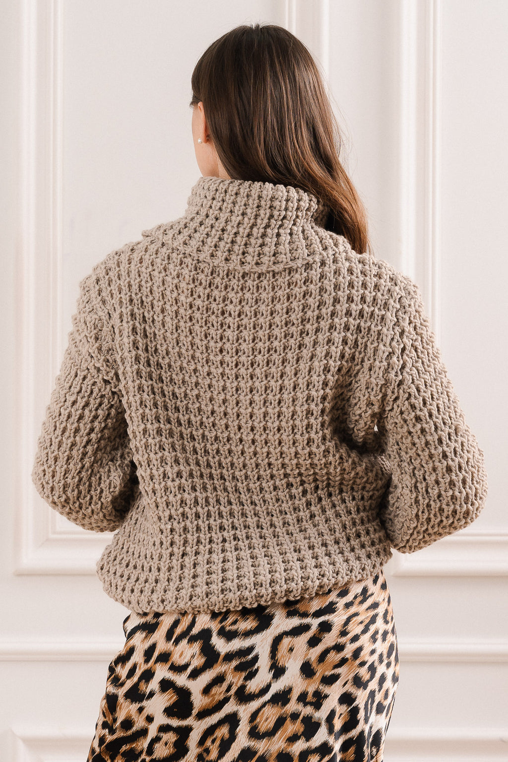 Sweter Chunky z Grubym Splotem- Czarny / Uniwersalny