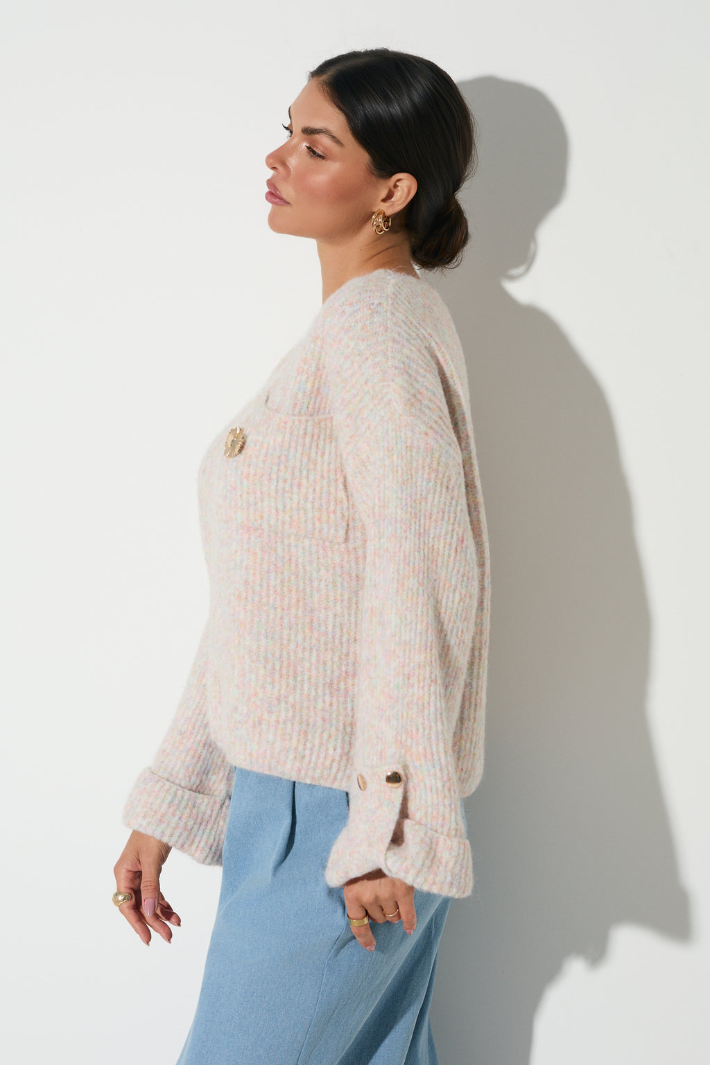 SWETER Z ROZSZERZANYM RĘKAWEM