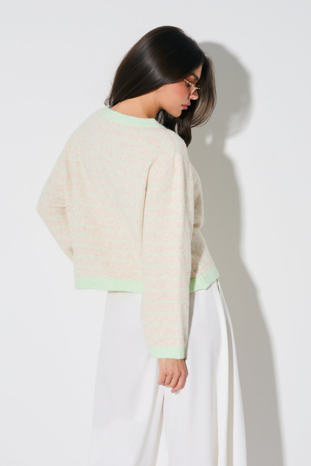 KARDIGAN W PASTELOWE PASKI