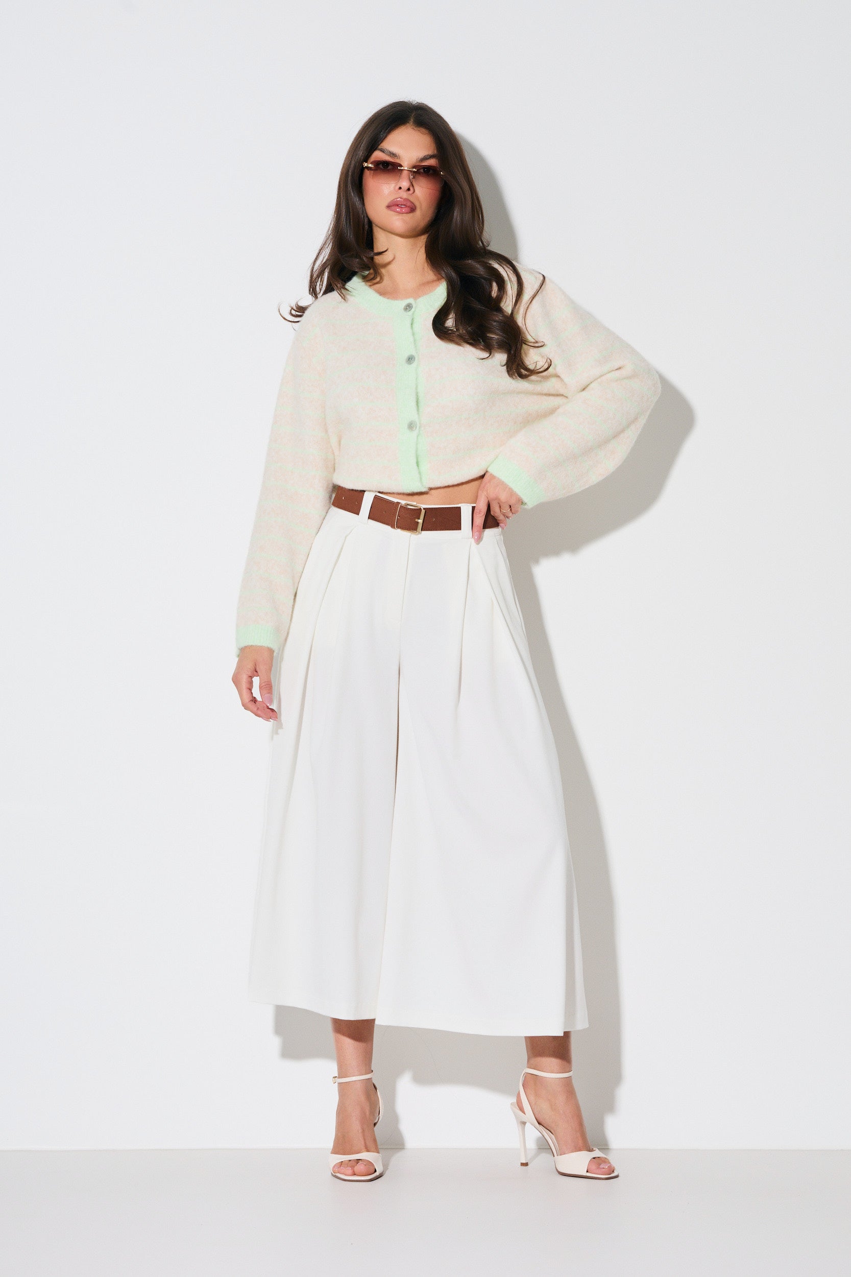 KARDIGAN W PASTELOWE PASKI