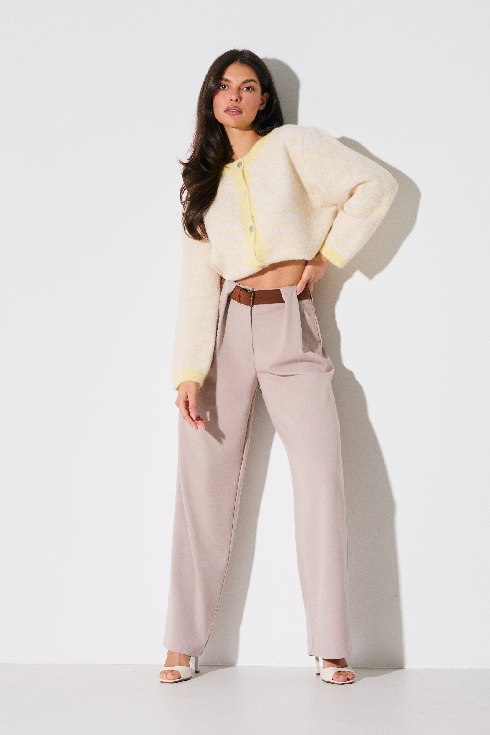 KARDIGAN W PASTELOWE PASKI