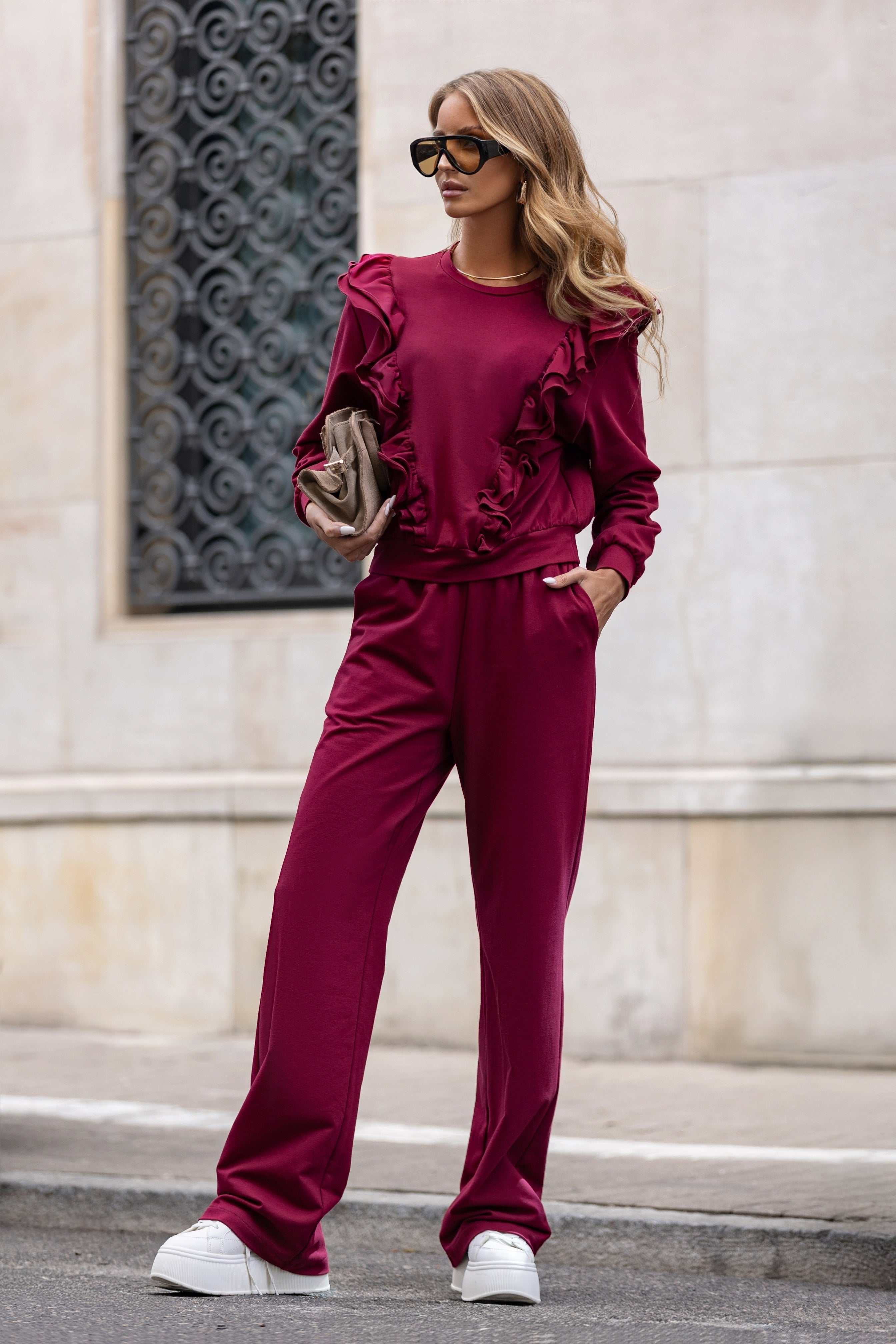 Spodnie dresowe z prostą nogawką